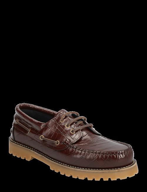 Garment Project | Ollie Boat Shoe - Brown Croco Leath | 42