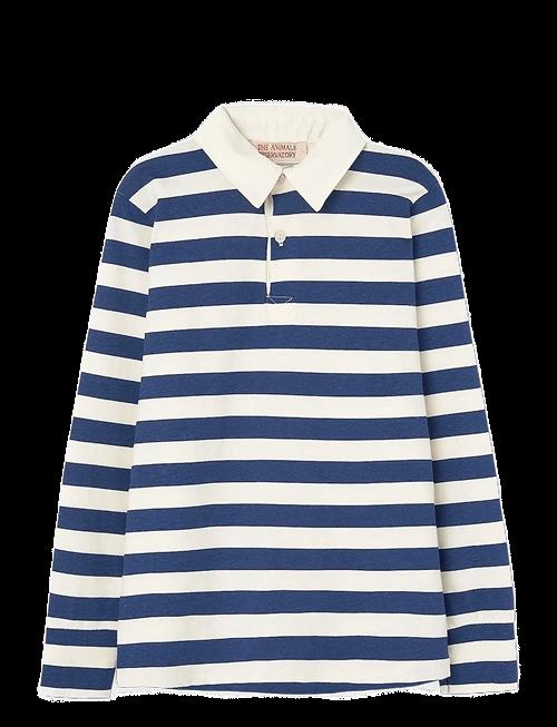 THE ANIMALS OBSERVATORY | Stripes Navy Eel Polo Shirt | 8 Y