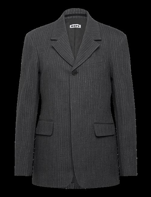 Hope | Fossil Blazer Textured Blue Grey Stripe-38 | 42