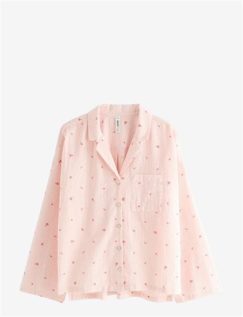 Se Lindex | Pyjama Shirt In Seersucker | M hos Booztlet