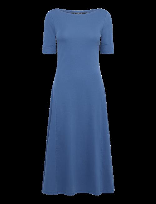 Lauren Ralph Lauren | Rib-Knit Stretch Cotton Midi Dress | L
