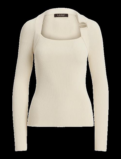 Lauren Ralph Lauren | Buckle-Trim Rib-Knit Sweater | L