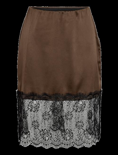 NOISY MAY | Nminferno Mw Short Satin Lace Skirt | S