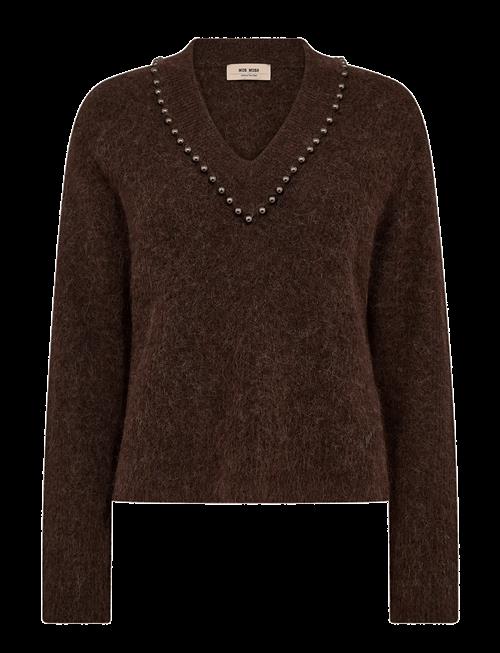 MOS MOSH | Mmzora V-Neck Bead Knit | L