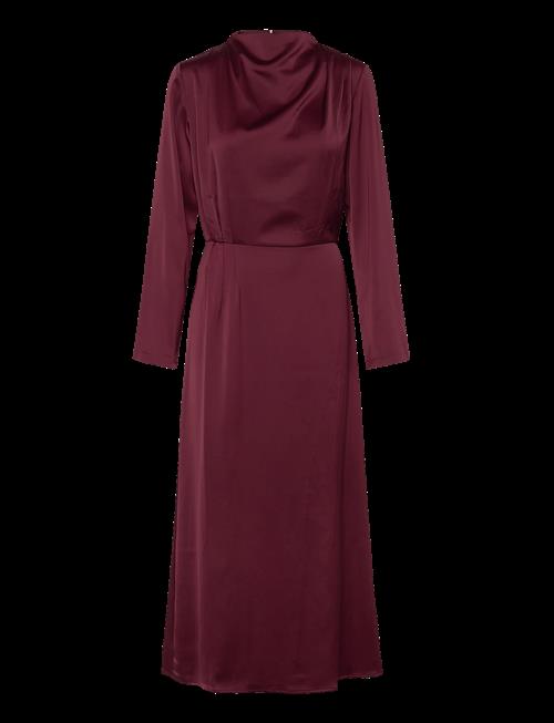 Bubbleroom | Satin High Collar Midi Dress | XS