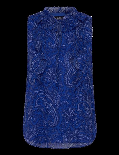 Lauren Ralph Lauren | Paisley Ruffle-Trim Georgette Blouse | L