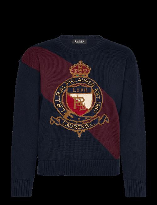 Lauren Ralph Lauren | Color-Blocked Crest Cotton Sweater | S