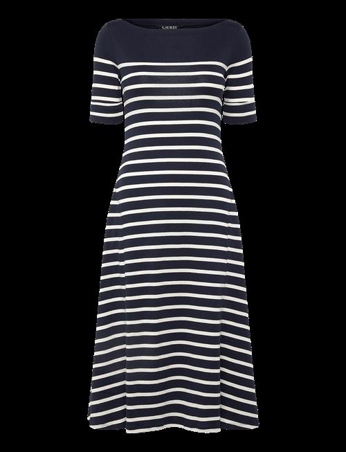Lauren Ralph Lauren | Striped Cotton Rib-Knit Midi Dress | S