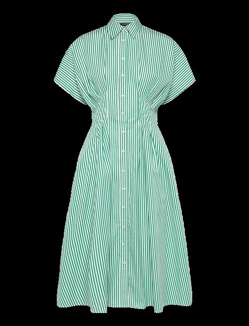 Lauren Ralph Lauren | Striped Pleated Broadcloth Shirtdress | 38