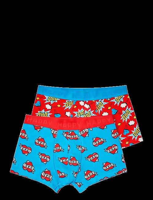 Happy Socks | 2-Pack Super Dad Short Boxers Gift Set | L