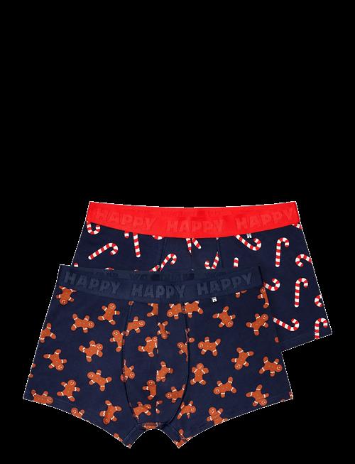 Happy Socks | 2-Pack Gingerbread Short Boxers Gift Set | S