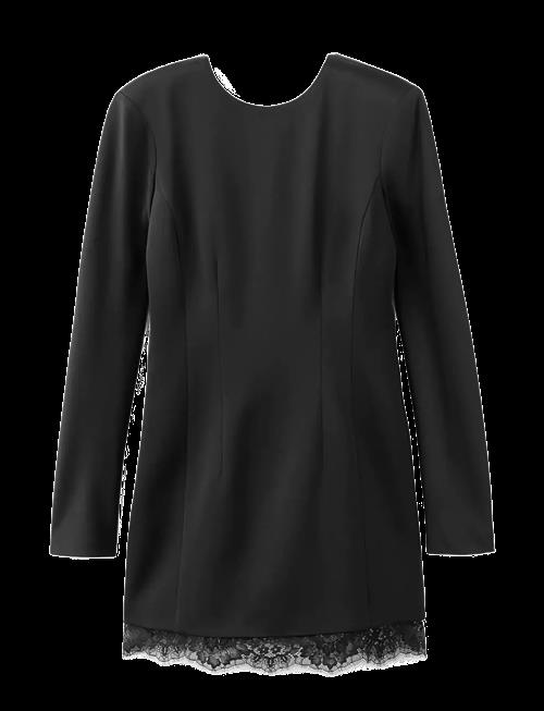 Mango | Open-Back Dress With Lace Trim Hem | M