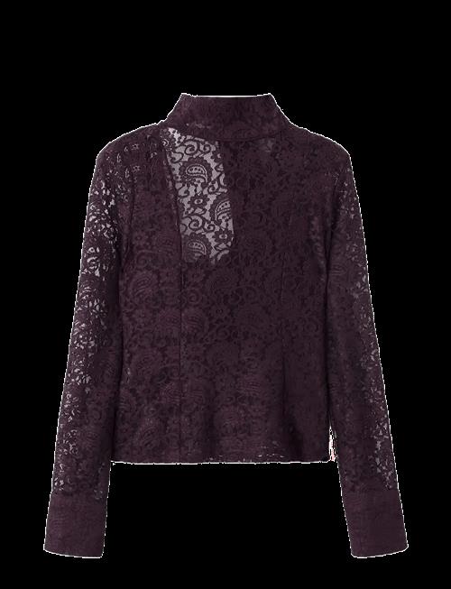 Mango | Lace Shirt With Scarf | L