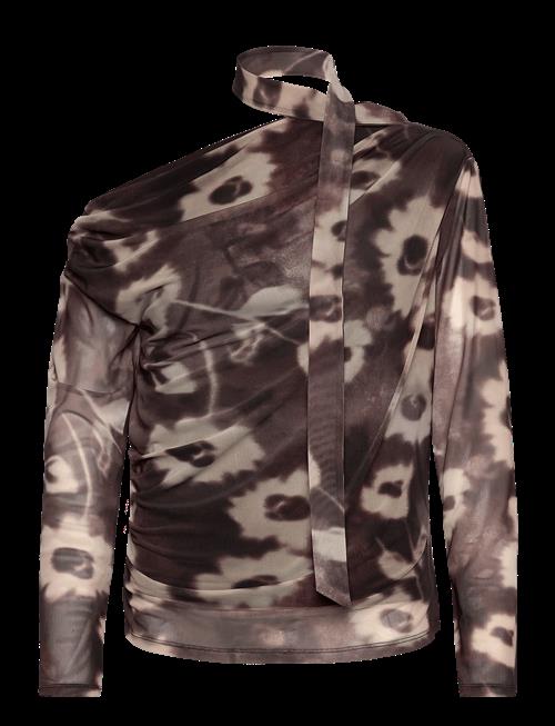 Mango | Floral-Print T-Shirt With Scarf | XS