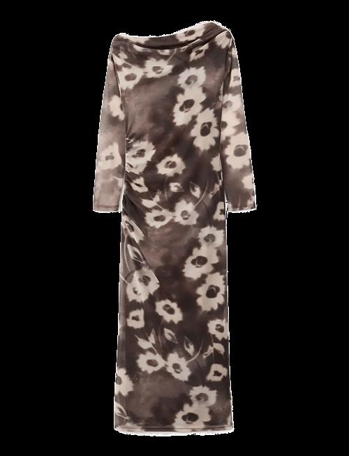 Mango | Asymmetrical Floral-Print Dress | XS