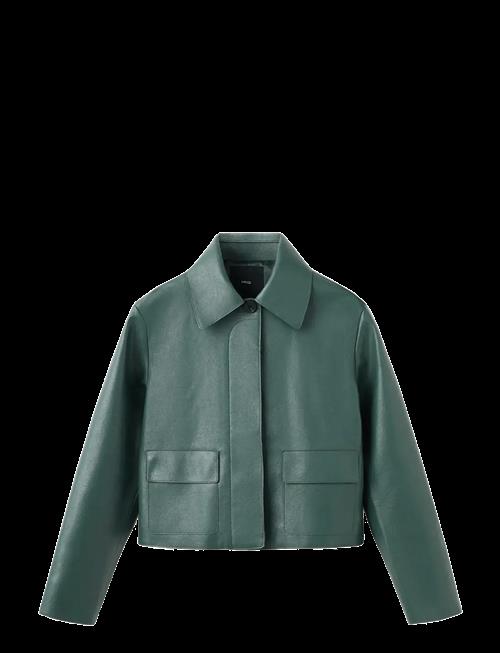 Mango | Faux-Leather Jacket With Pockets | XS