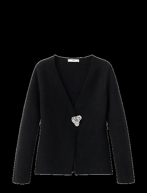 Mango | Knitted Cardigan With Jewel Button | M