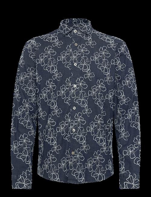 Lindbergh | Washed Denim Shirt W. Embroidery L | L