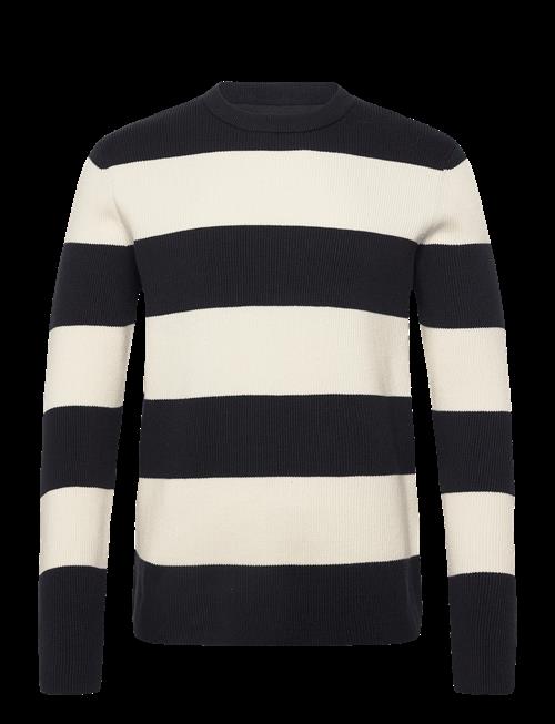 Lindbergh | Rib Knitted Block Stripe O-Neck Kni | L