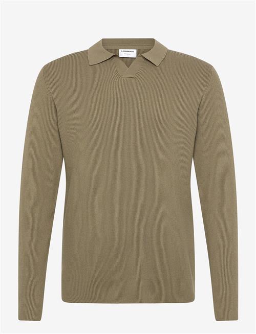 Lindbergh | Rib Knitted L/S V-Neck Polo | XL