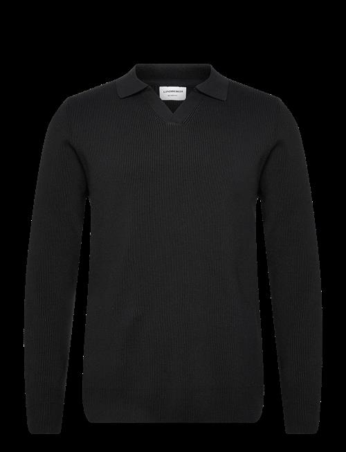 Lindbergh | Rib Knitted L/S V-Neck Polo | XXL