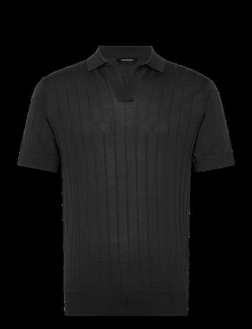 Lindbergh Black | Open Collar Knitted Polo S/S | L