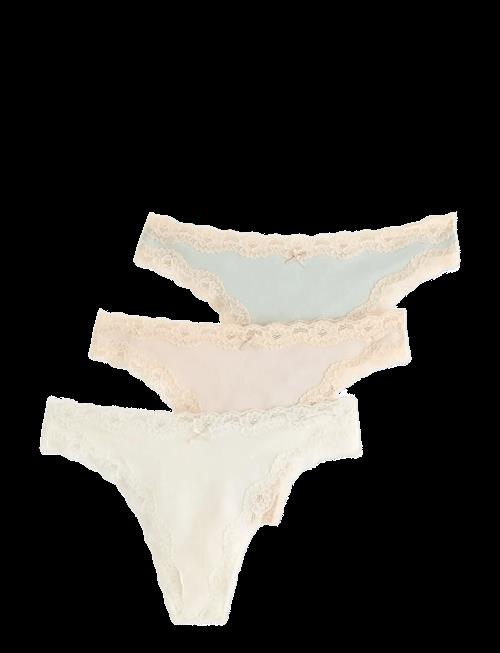 Lindex | 3-Pack Thong With Lace Details | XL