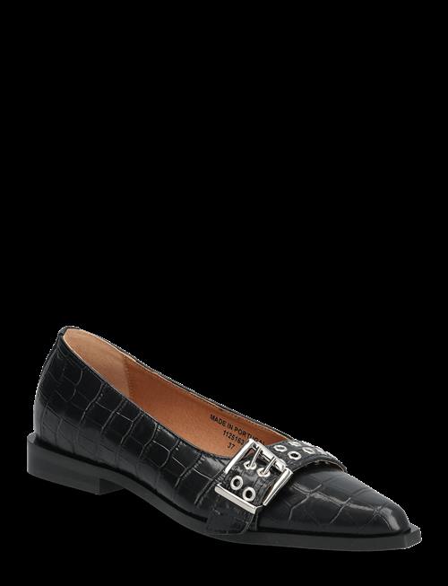 Bianco | Biavictoria Buckle Ballet Flat Croco Embossed Leather | 39
