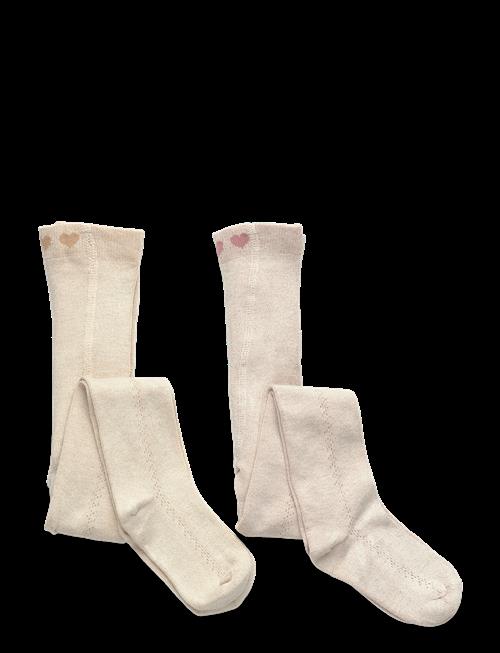 Minymo | Stocking W.pointelle (2-Pack) | 128\134