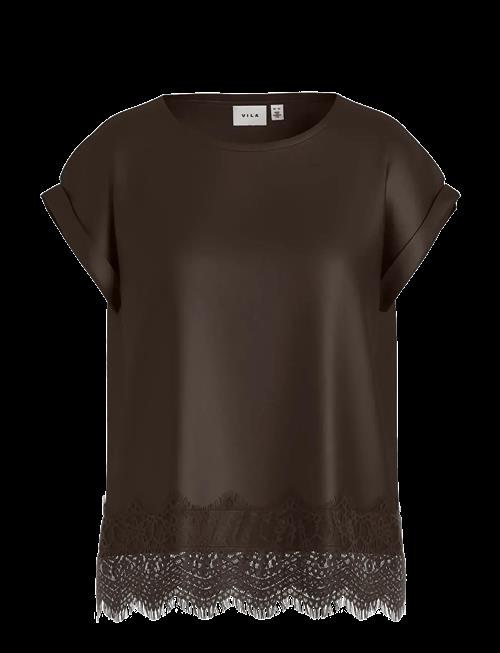 Vila | Viellette S/S Full Satin Lace Top - Noos | 34
