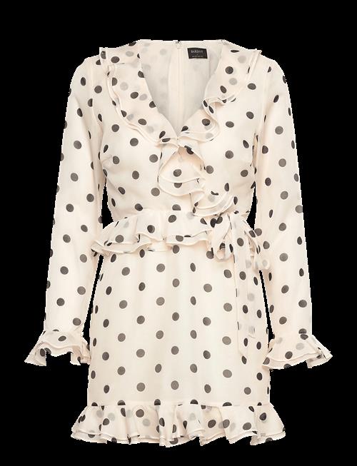 Bardot | Frill Detail Spot Mini Dress | 38