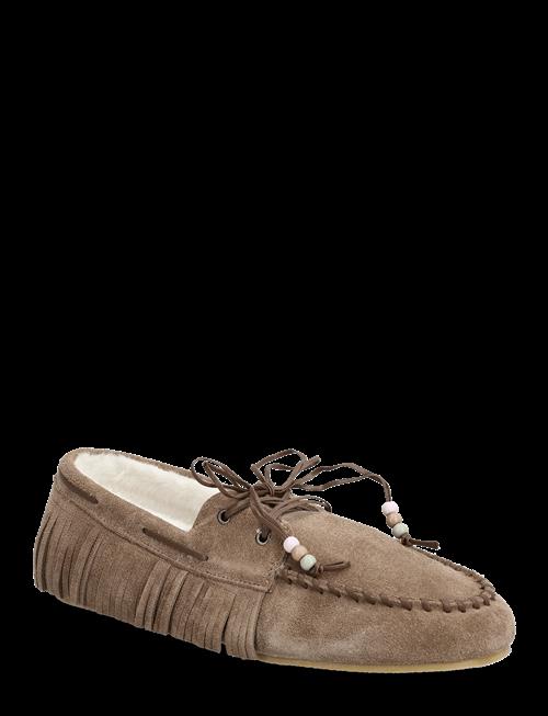 Mango | Shearling Leather Moccasins | 36