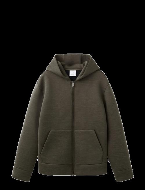 Mango | Neoprene Effect Zip-Up Sweatshirt | S