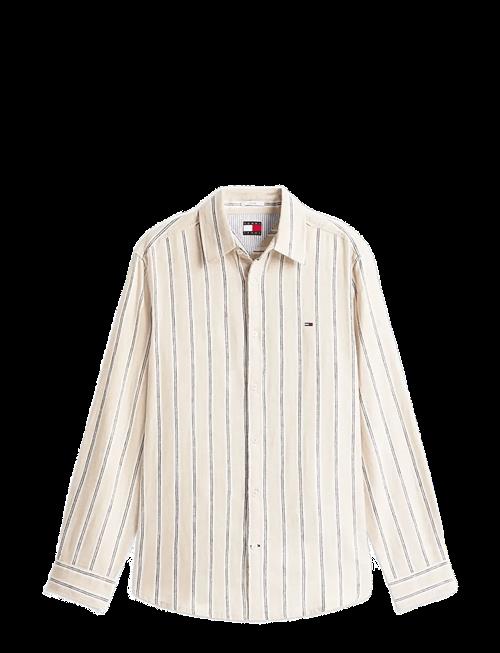 Tommy Jeans | Tjm Reg Linen Mx Strp Shirt Ext | S