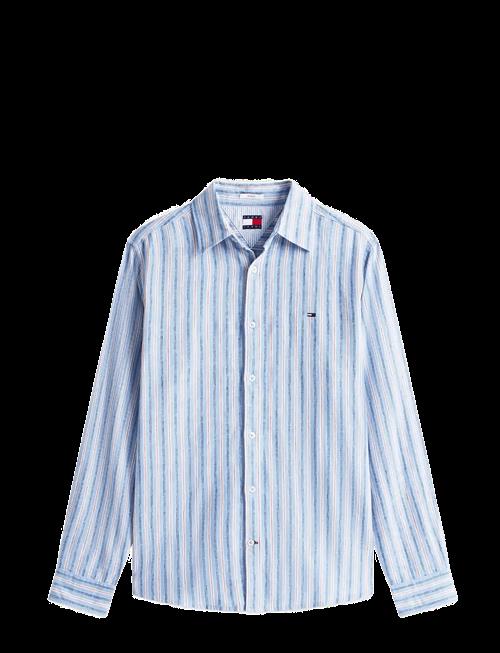 Tommy Jeans | Tjm Reg Linen Mx Strp Shirt Ext | L