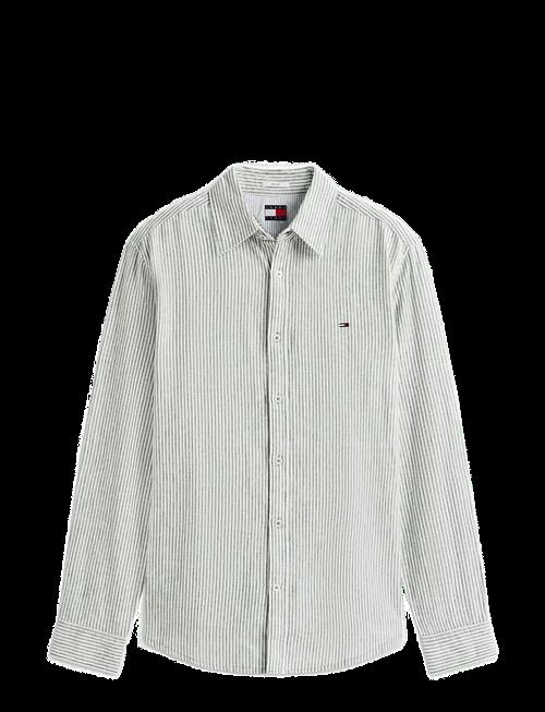 Tommy Jeans | Tjm Reg Linen Mx Strp Shirt Ext | XXL