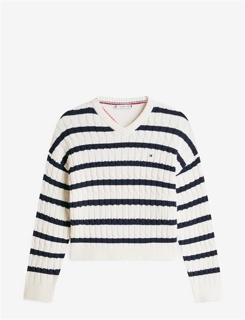 Tommy Hilfiger | Co Cable Mid Gg Rlx Ls V-Nk Swt | XS