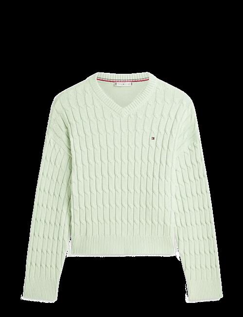 Tommy Hilfiger | Co Cable Mid Gg Rlx Ls V-Nk Swt | XL