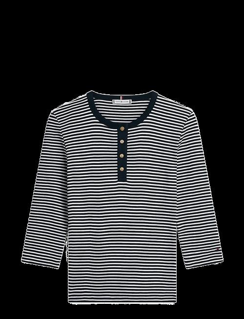 Tommy Hilfiger | Gold Button Slim Henley 3/4 | L