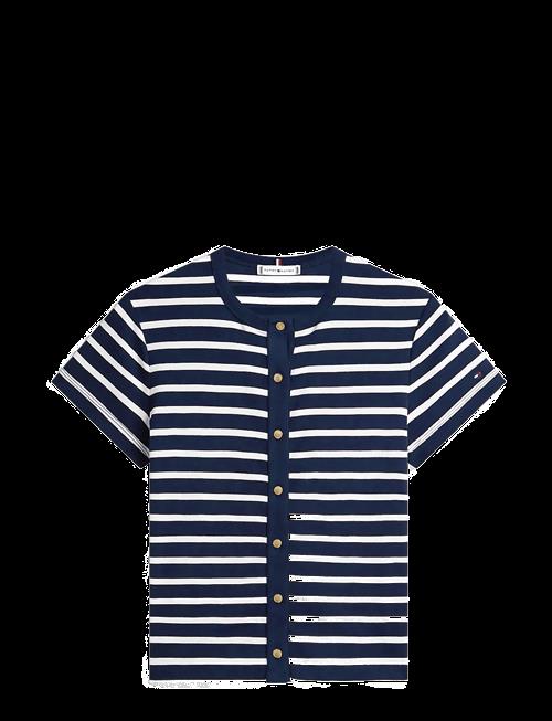Tommy Hilfiger | Gold Button Slim Ss Tee | M