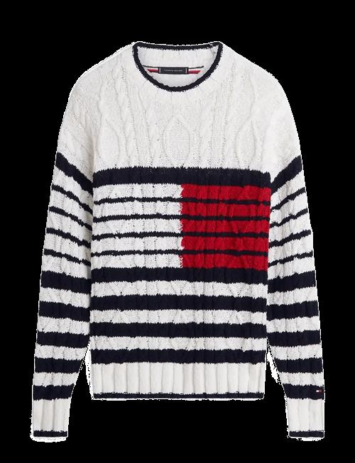 Tommy Hilfiger | Breton Flag Cable Crew | XL