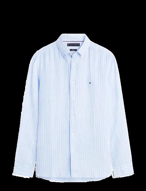 Tommy Hilfiger | Linen Bengal Stripe Rf Shirt | L