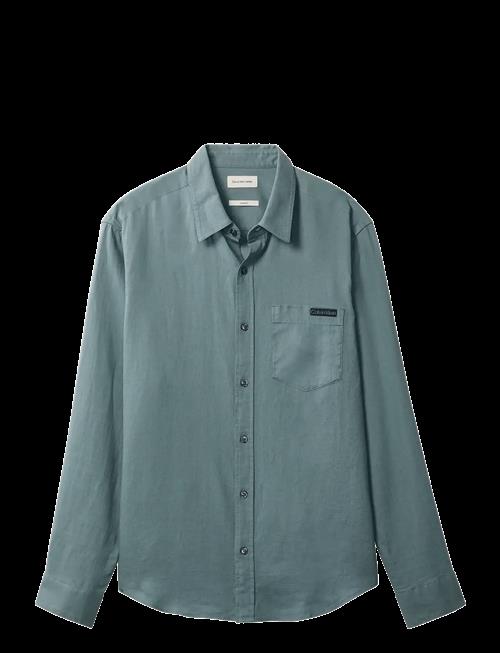 Calvin Klein Jeans | Ls Sld Cas Linen Clssic Shirt | XL