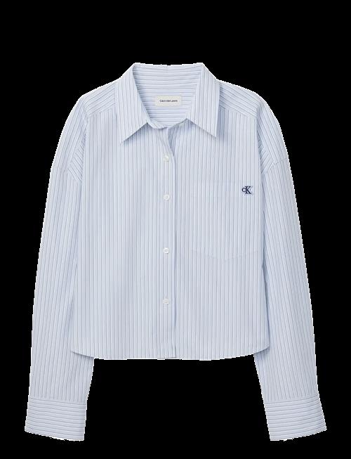 Calvin Klein Jeans | Yarndye Cotton Poplin Cropped Sh | XS