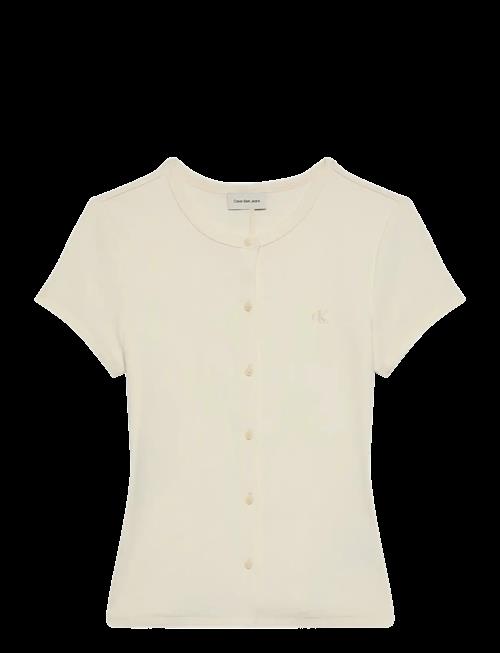 Calvin Klein Jeans | Ss 1X1 Refined Rib Button Up Cre | S