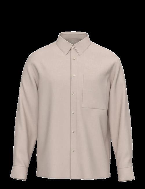 Calvin Klein | Ls Solid Linen Classic Shirt | XL