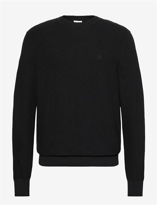 Calvin Klein | Ls Textured Cotton Crewnk Sweate | S
