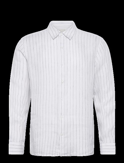 Calvin Klein | Ls Yd Pinstripe Linen Classic Sh | M