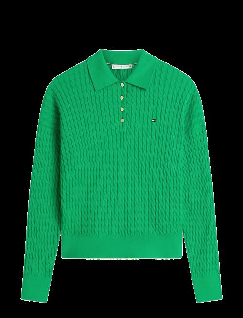 Tommy Hilfiger | Co Cable Fine Gg Rlxd Polo Swt | XS