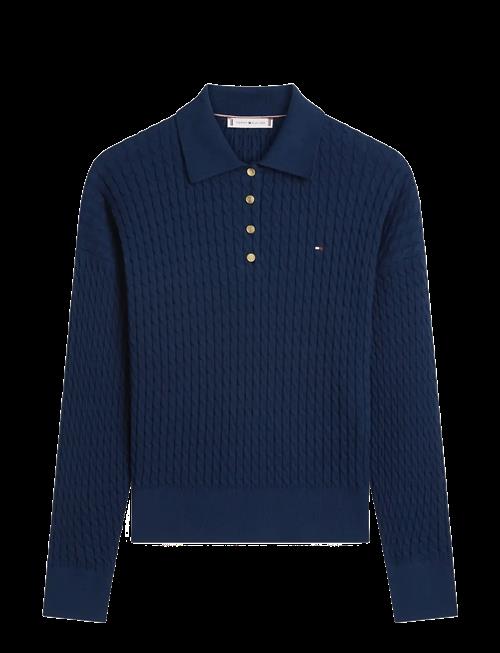 Tommy Hilfiger | Co Cable Fine Gg Rlxd Polo Swt | L